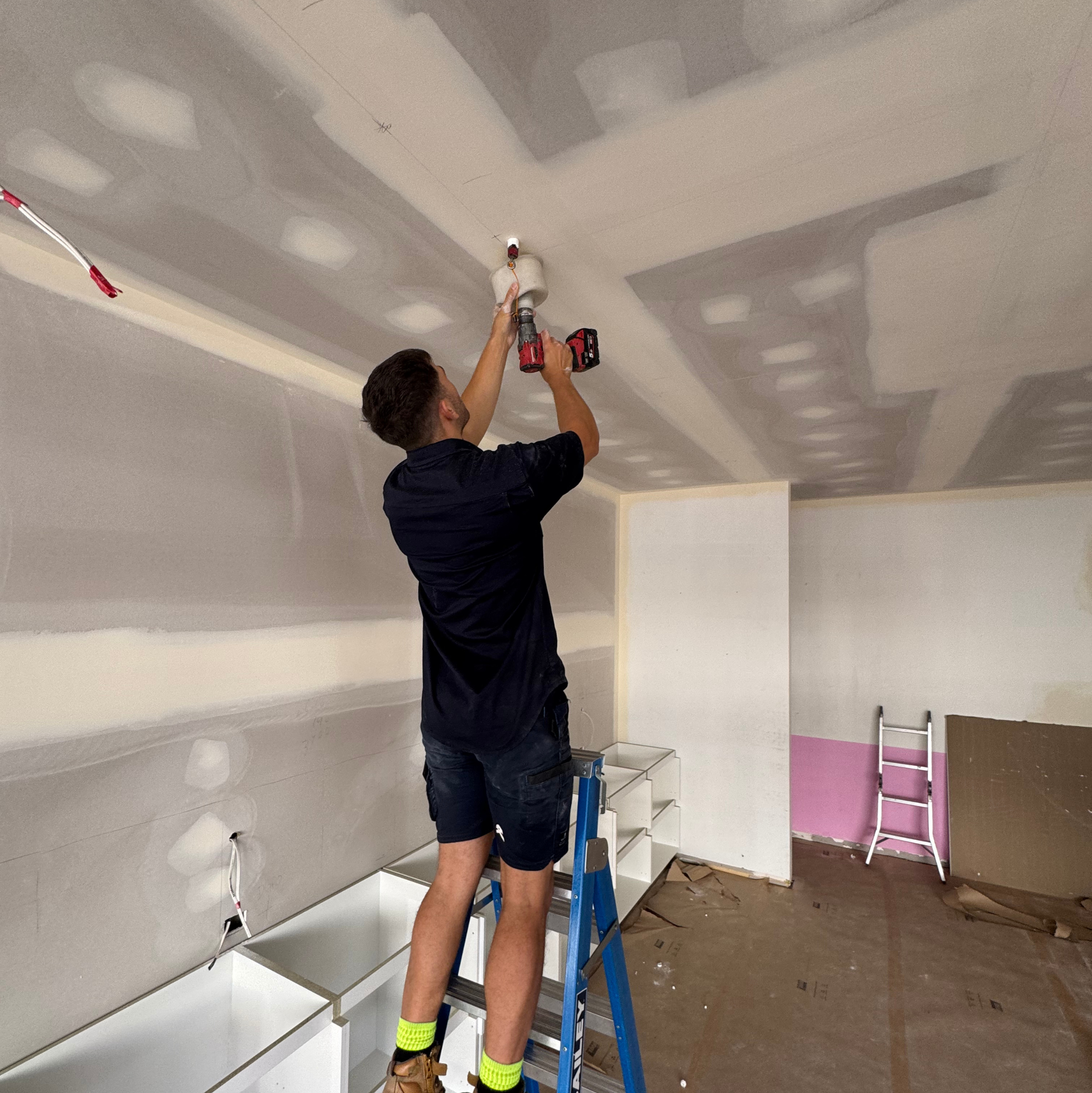 Shop Fitout Studio 520 Light Installation Melbourne DTE