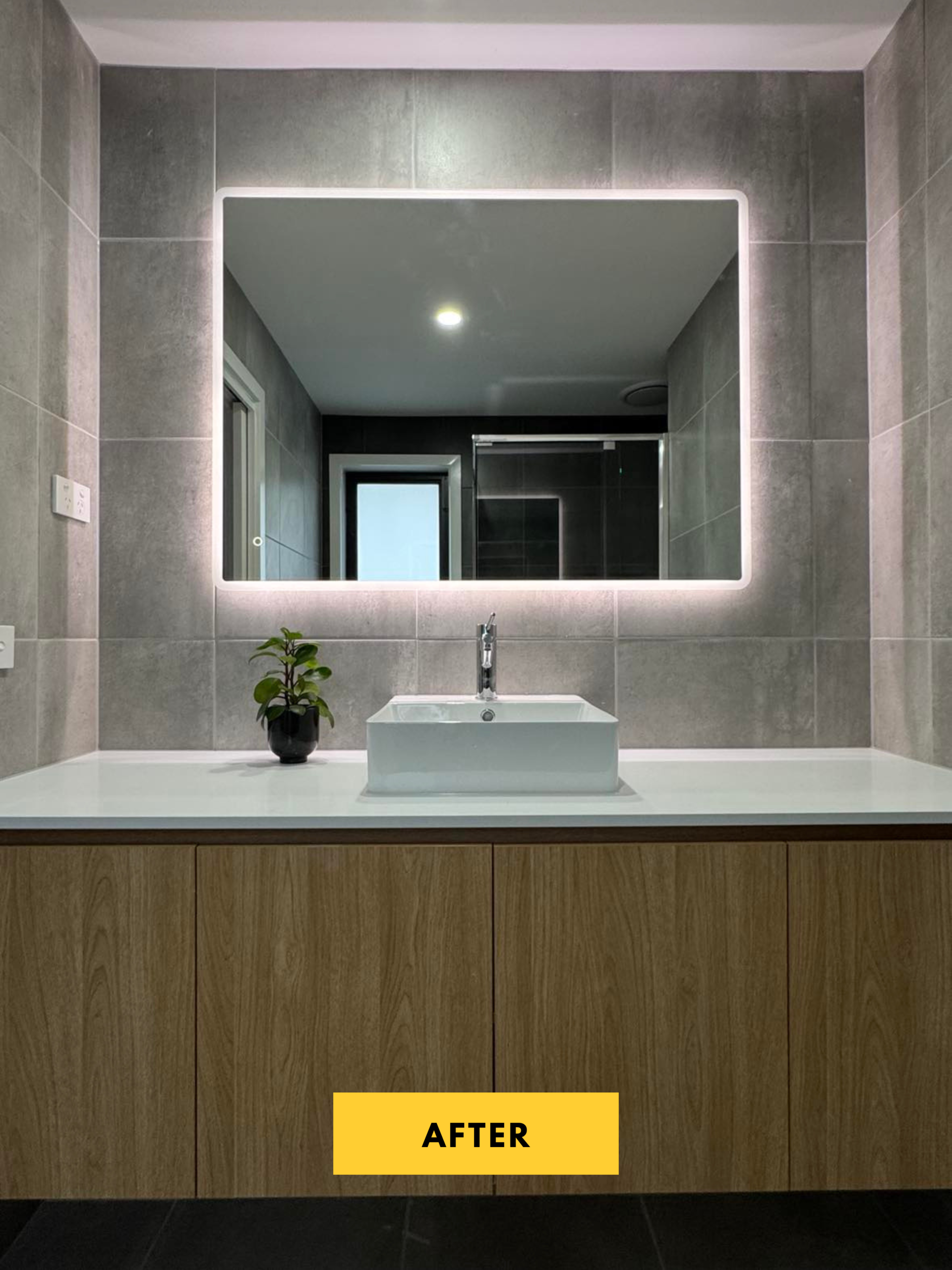 LED Bathroom light installation Design Tech Electrical Melbourne