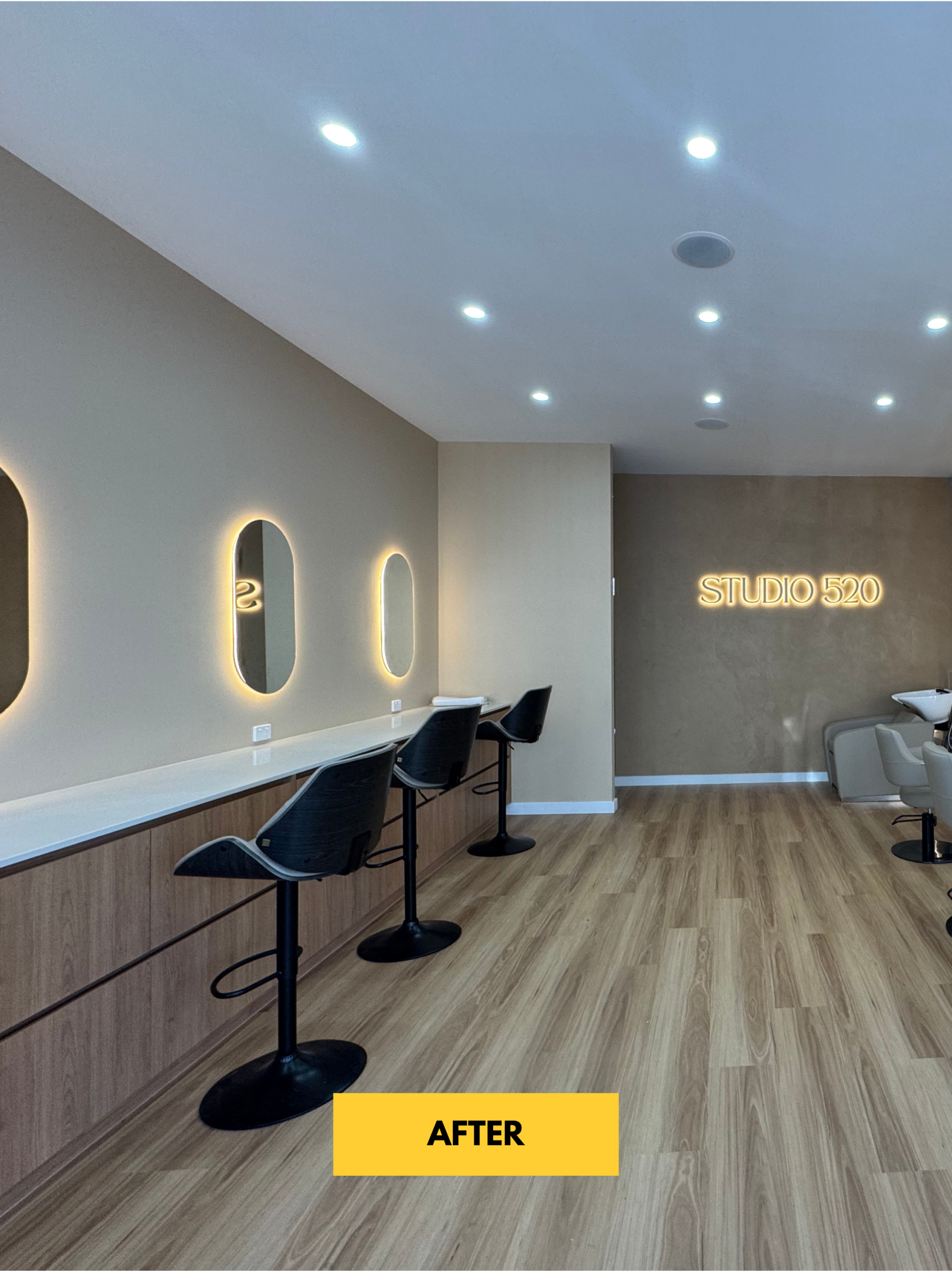 Shop Fitout Studio 520 Light Installation Melbourne DTE