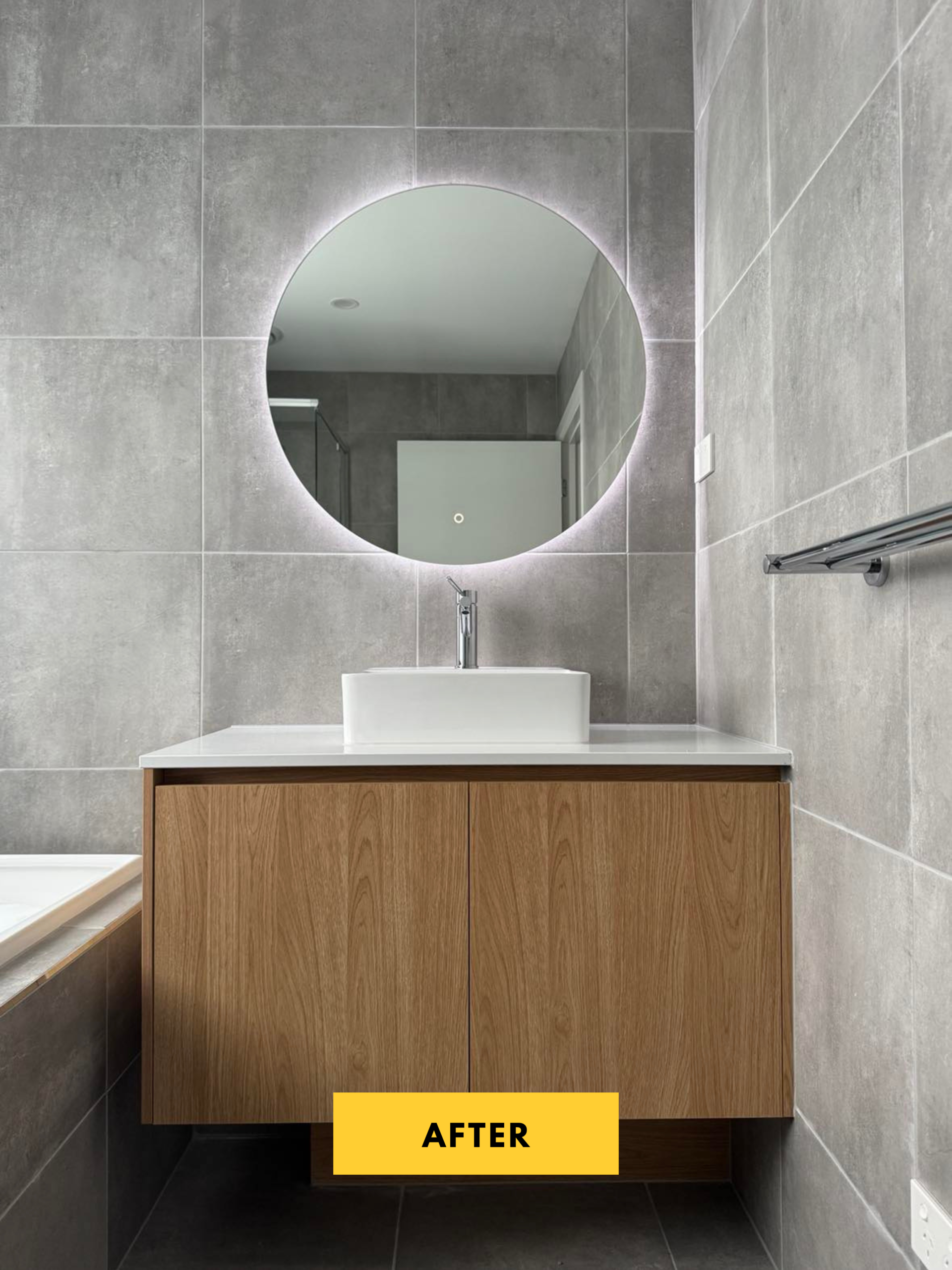 LED Bathroom light installation Design Tech Electrical Melbourne